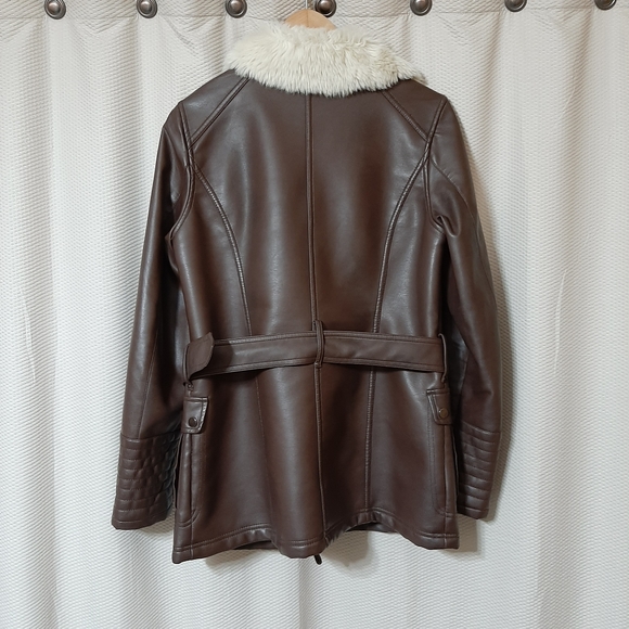Ricki's Ladies Pleather and Faux Sherpa Jacket - Picture 4 of 5